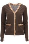 TORY BURCH TORY BURCH MADELINE CARDIGAN WITH LOGO BUTTONS