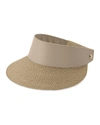 Eric Javits Champ Woven Visor In Gold/sand