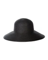 Eric Javits Hampton Squishee Packable Sun Hat In Black