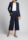 Theory Talbert Fairfield Pinstripe Wide-leg Pants In Concord