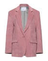 HEBE STUDIO HEBE STUDIO WOMAN BLAZER PASTEL PINK SIZE 4 POLYESTER, POLYAMIDE, ELASTANE,49645532JI 3