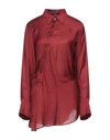 Ann Demeulemeester Shirts In Brick Red