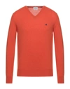 Brooksfield Sweaters In Orange
