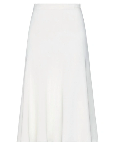 Valentino Garavani Woman Midi Skirt Ivory Size L Viscose, Polyester In White