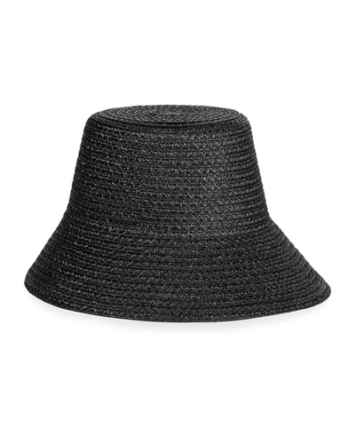 Eric Javits Marina Packable Bucket Hat In Black