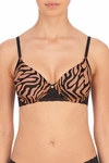 Natori Intimates Bliss Perfection Contour Underwire Soft Stretch Padded T-shirt Bra Women's In Caramel Zebra Print