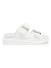 Alexander Mcqueen Hybrid Flatform Slide Sandals In White