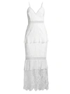 AIDAN MATTOX SPAGHETTI STRAP EMBROIDERED DRESS,400014078490