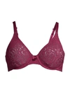 Wacoal Halo Lace Molded Underwire Bra 851205, Up To G Cup In Purple Potion