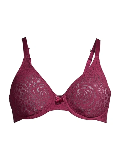 Wacoal Halo Lace Molded Underwire Bra 851205, Up To G Cup In Purple Potion