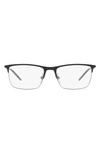 Dolce & Gabbana 57mm Rectangular Optical Glasses In Matte Black