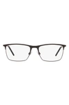 Dolce & Gabbana 57mm Rectangular Optical Glasses In Black