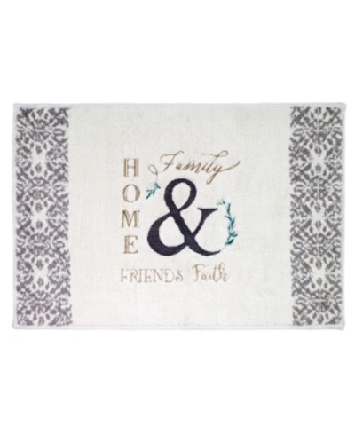 Avanti Modern Farmhouse Embroidered Cotton Bath Rug, 20" X 30" In Multi