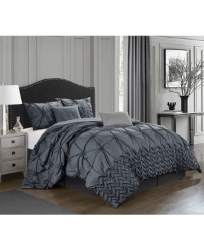 Nanshing Piercen 7-pc. King Comforter Set Bedding In Grey