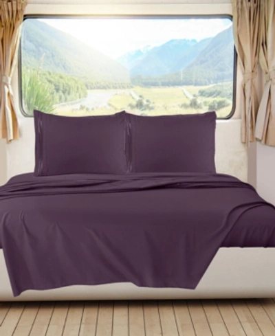 Nestl Bedding Premier 1800 Series Deep Pocket Bed 4 Piece Sheet Set, Rv Queen In Eggplant Purple