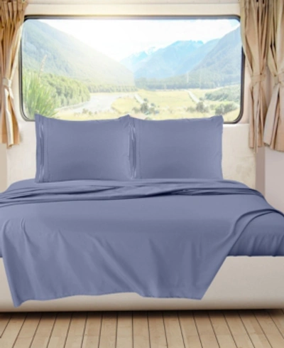 Nestl Bedding Premier 1800 Series Deep Pocket Bed 4 Piece Sheet Set, Rv Queen Bedding In Steel Blue