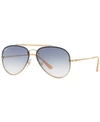 Ray Ban Unisex Sunglasses, Rb3584n 58 Blaze Aviator In Gold - Blue Gradient