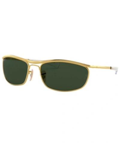 Ray Ban Unisex Sunglasses, Rb3119m 62 Olympian I Deluxe In Gold - Green