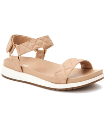 Alfani Women's Xandrea Sporty Flat Sandals, Created For Macy's Women's Shoes In Nude Leather