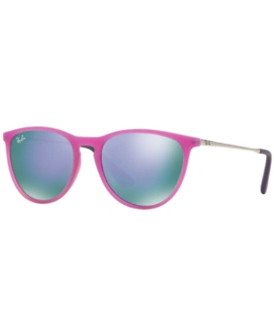 Ray-ban Jr Kids Sunglasses, Rj9060s Izzy (ages 11-13) In Purple- Purple Mirror