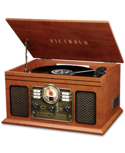 Innovative Technology Victrola 6-in-1 Nostalgic Bluetooth Record Player With 3-speed Turntable In Mahogany
