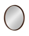 KATE AND LAUREL HUTTON ROUND WOOD WALL MIRROR