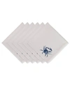 DESIGN IMPORTS DESIGN IMPORT CRAB PRINTED NAPKIN, SET OF 6