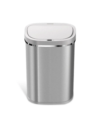 Nine Stars Group Usa Inc Rectangular Motion Sensor Trash Can, 21.1 Gallon In Silver Tone