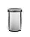 Nine Stars Group Usa Inc Rectangular Motion Sensor Trash Can, 13.2 Gallon In Silver Tone