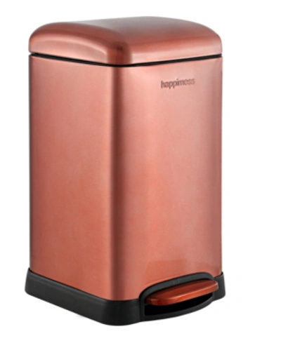 Jonathan Y Betty Retro Mini Step-open Trash Can In Rose Gold