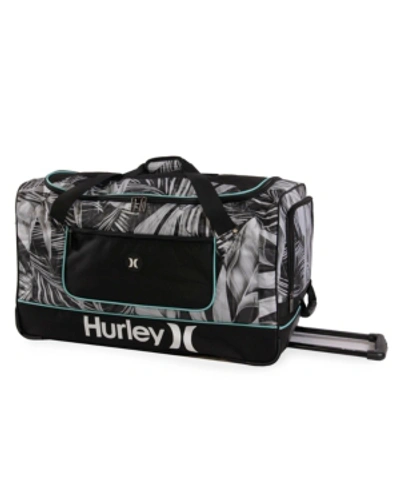 Hurley Kahuna 30in Rolling Duffel Bag In Grey Tropical