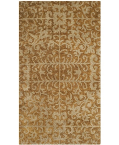 Safavieh Antiquity At411 Gold And Beige 2'3" X 16' Runner Area Rug