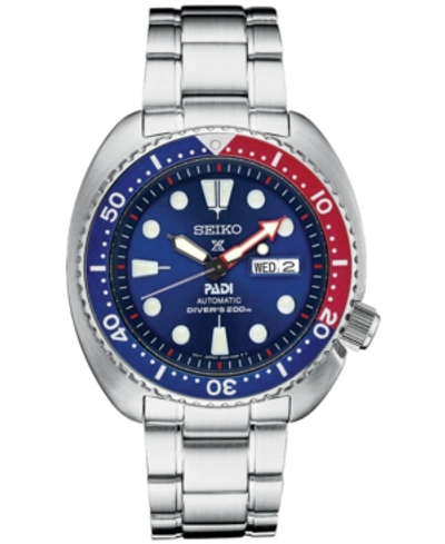 Seiko Men's Automatic Prospex Diver Padi Stainless Steel Bracelet Watch 45mm Srpa21 In Silver