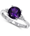 Macy's Amethyst (1-5/8 Ct. T.w.) & Diamond (1/20 Ct. T.w.) Ring In 14k Gold (also In London Blue Topaz & Rh In Amethyst