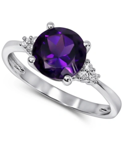 Macy's Amethyst (1-5/8 Ct. T.w.) & Diamond (1/20 Ct. T.w.) Ring In 14k Gold (also In London Blue Topaz & Rh