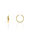 Oma The Label Women's Shiny Jordan 18k Gold Plated Brass Medium Hoop Earrings, 1.2" In Gold Tone