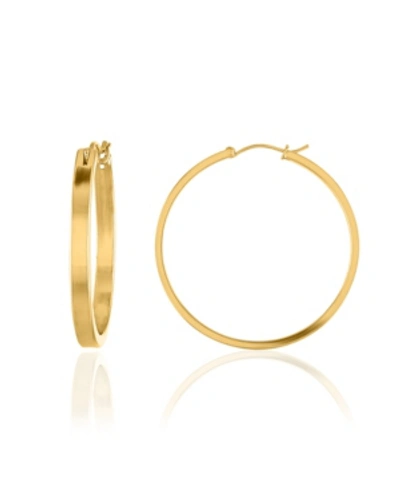 OMA THE LABEL WOMEN'S SHINY JORDAN 18K GOLD PLATED BRASS MEDIUM HOOP EARRINGS, 2"