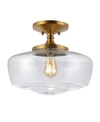 Jonathan Y Marfa Farmhouse Modern Led Flush Mount In Gold-tone