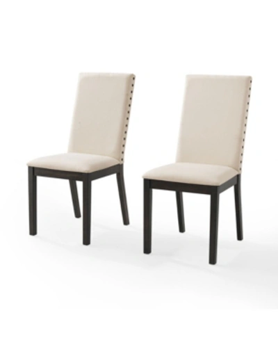 Crosley Hayden Upholstered Chair Set, 2 Piece In Slate