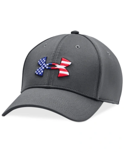 Under Armour Men's Freedom Blitzing Logo Cap In Pitch Gray
