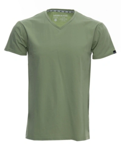 X-ray Men's Basic V-neck Short Sleeve T-shirt In Dusty Mint