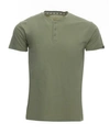 X-ray Short Sleeve Henley In Dusty Mint