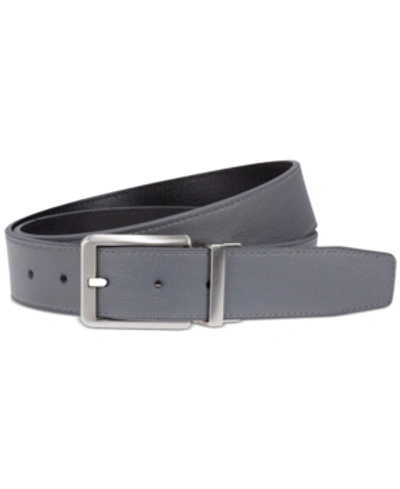 Nike Men's Reversible Textured Core Belt, Created For Macy's In Gray