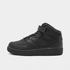 Nike Little Kids' Air Force 1 Mid Le Casual Shoes In Black/black