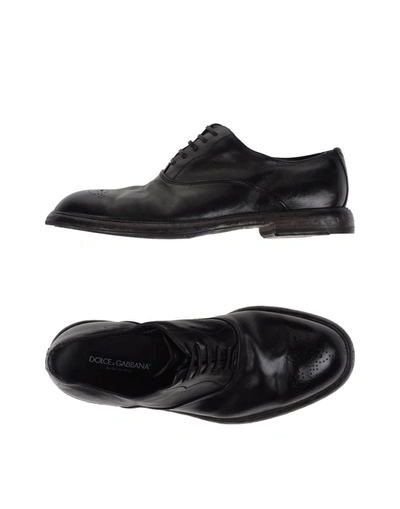 Dolce & Gabbana Man Lace-up Shoes Black Size 9 Leather