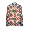 La Doublej Printed Button-down Silk Twill Boy Shirt In Ciccio Arancio