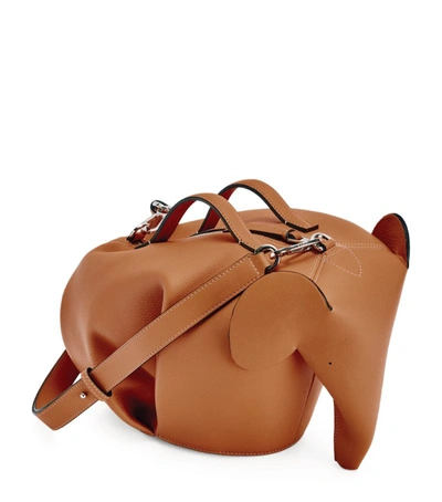 Loewe Leather Elephant Bag In Brown