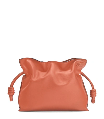 Loewe Mini Flamenco Clutch In Nappa Calfskin In Red