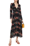 RED VALENTINO FLORAL-PRINT SILK CREPE DE CHINE MIDI DRESS,3074457345629729675