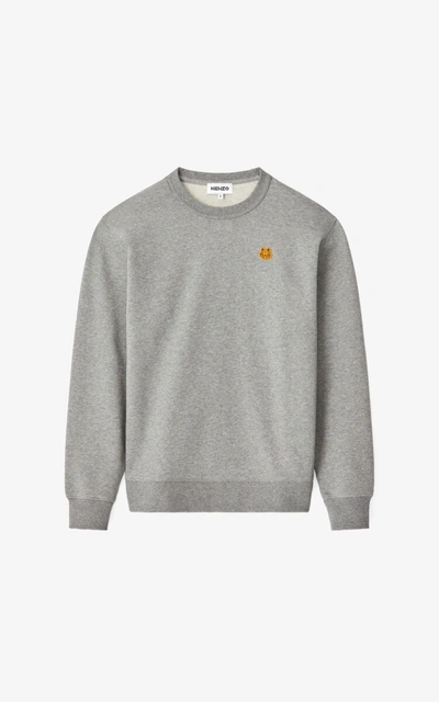 Kenzo Tiger Patch Sweater Sweater In Grey